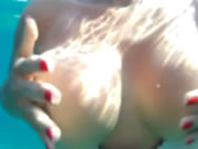 ใต้น้ําเซ็กส์ว่ายน้ํา Cumshot